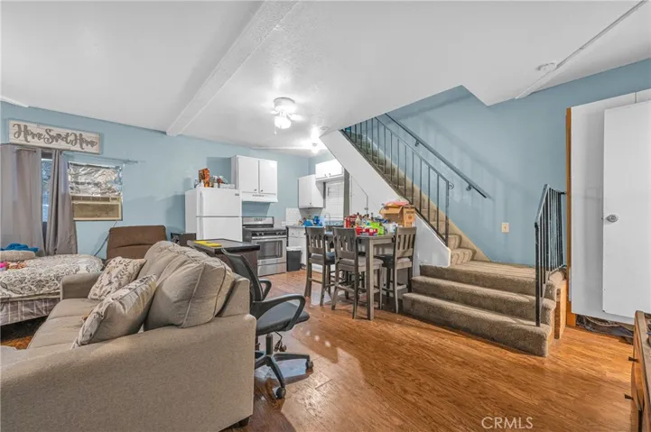 Back house is a two story home.