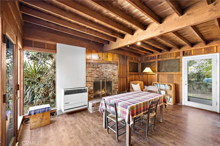 Dining Room/Flex Space with wood burning fireplace