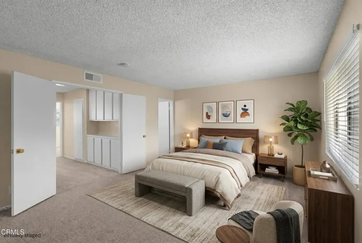 Bedroom Main 1 staged