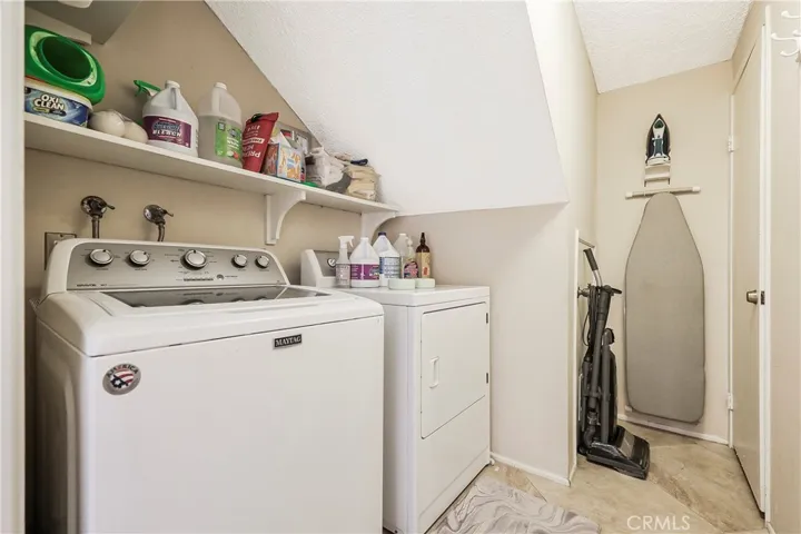 Inside laundry and storage