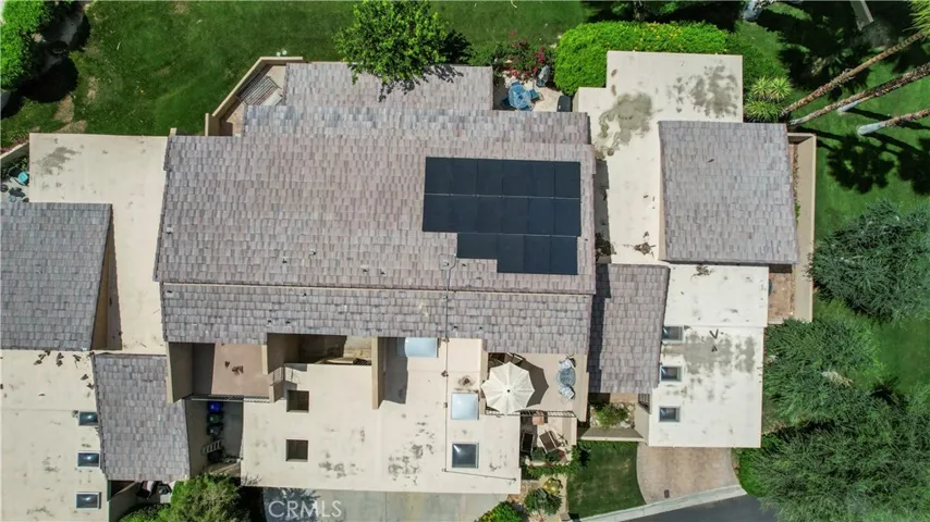View of roof and 16 solar panels