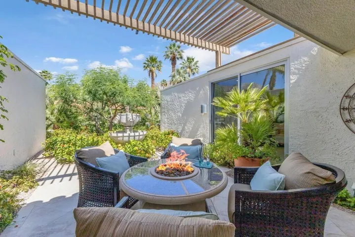 Patio oasis and fountain