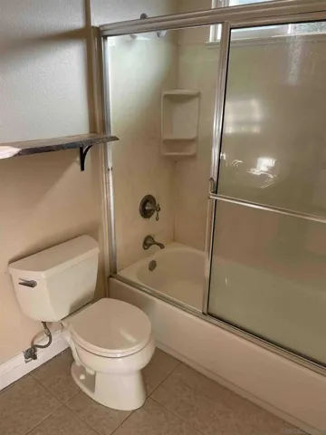 Shower doors have been removed.