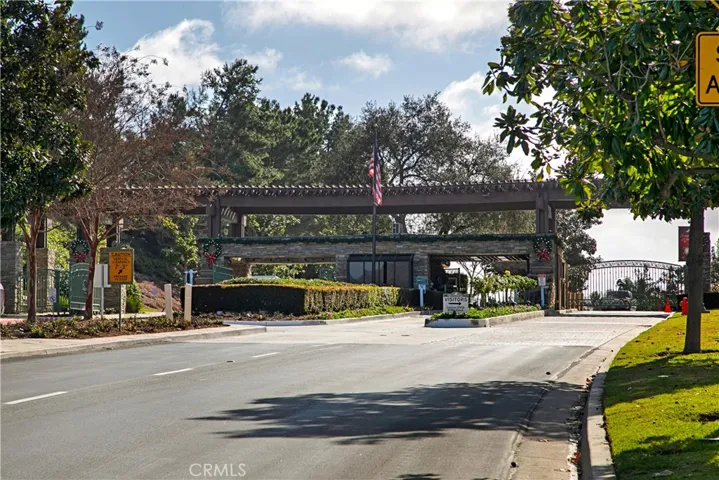 24 hour guard gated entrance to Dove Canyon