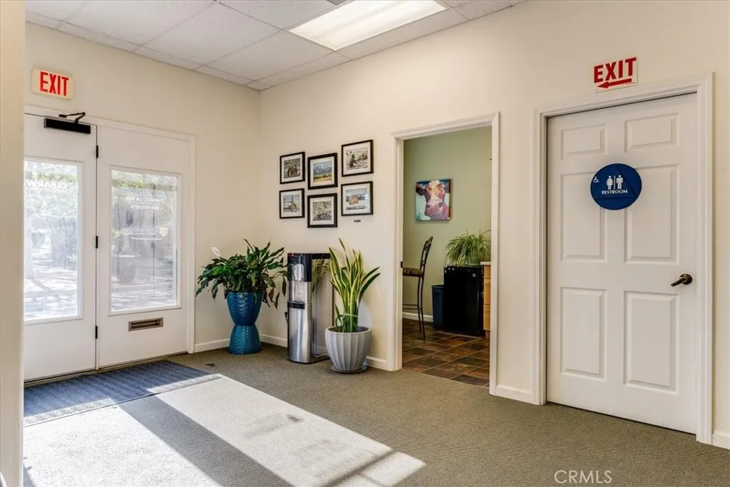 Interior - Facing Parking Lot. Left door is Breakroom and Right door is bathroom