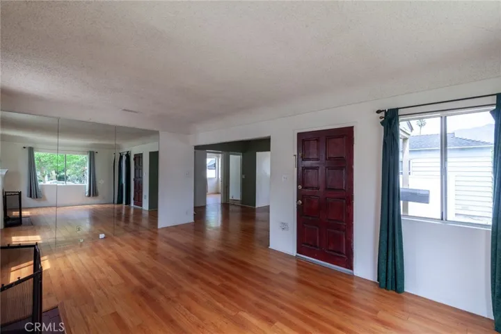 Living room open to dining area