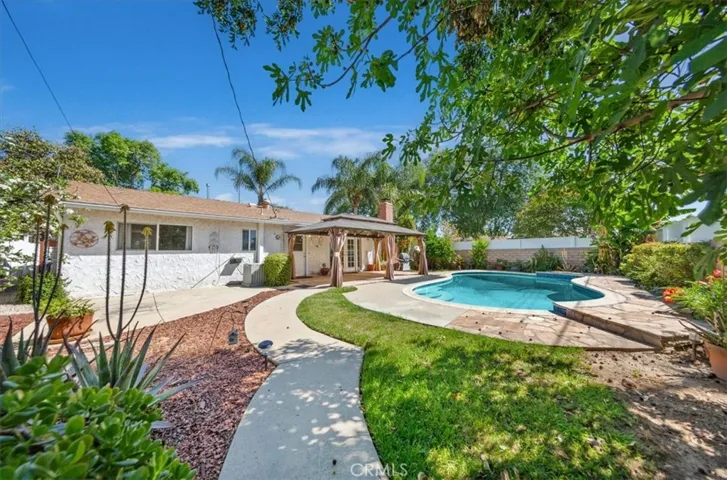 Rear View Backyard and Pool