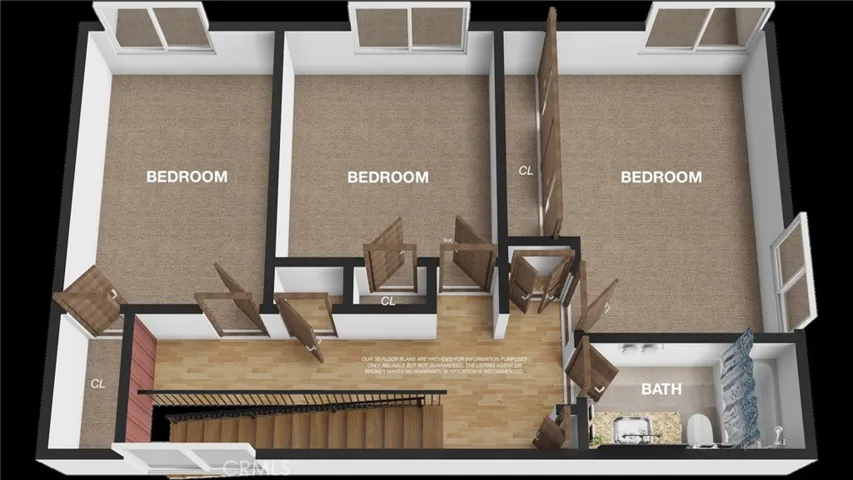 Unit A - Upper Level Floor Plan