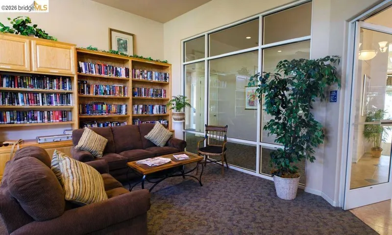 Living area featuring carpet