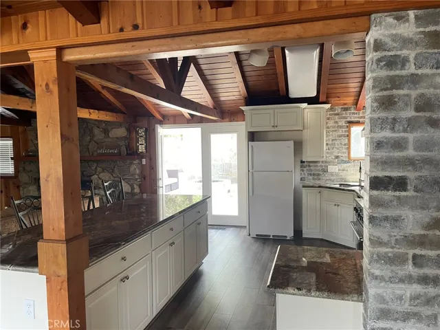 View from front door across kitchen