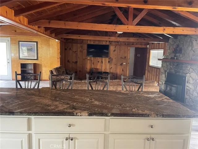 View from kitchen to living