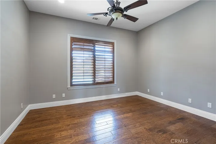 Office adjacent to the main living areas through double doors