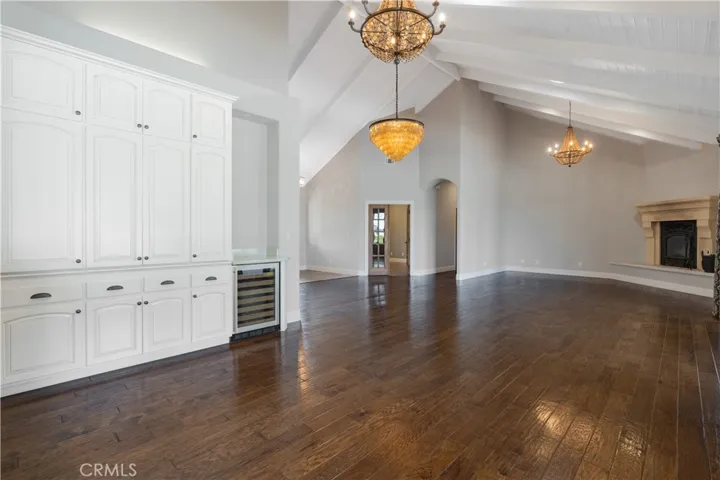 Great room with space for dining, family gathering and sitting in front of the fire