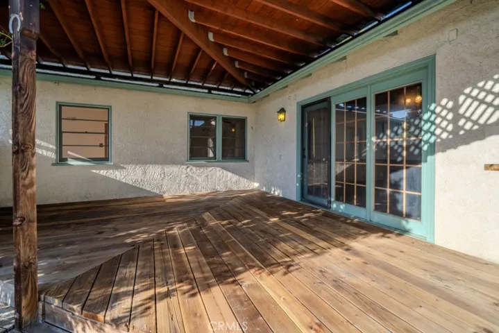 Deck leading to den entrance