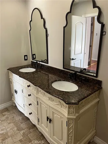Master bathroom vanity