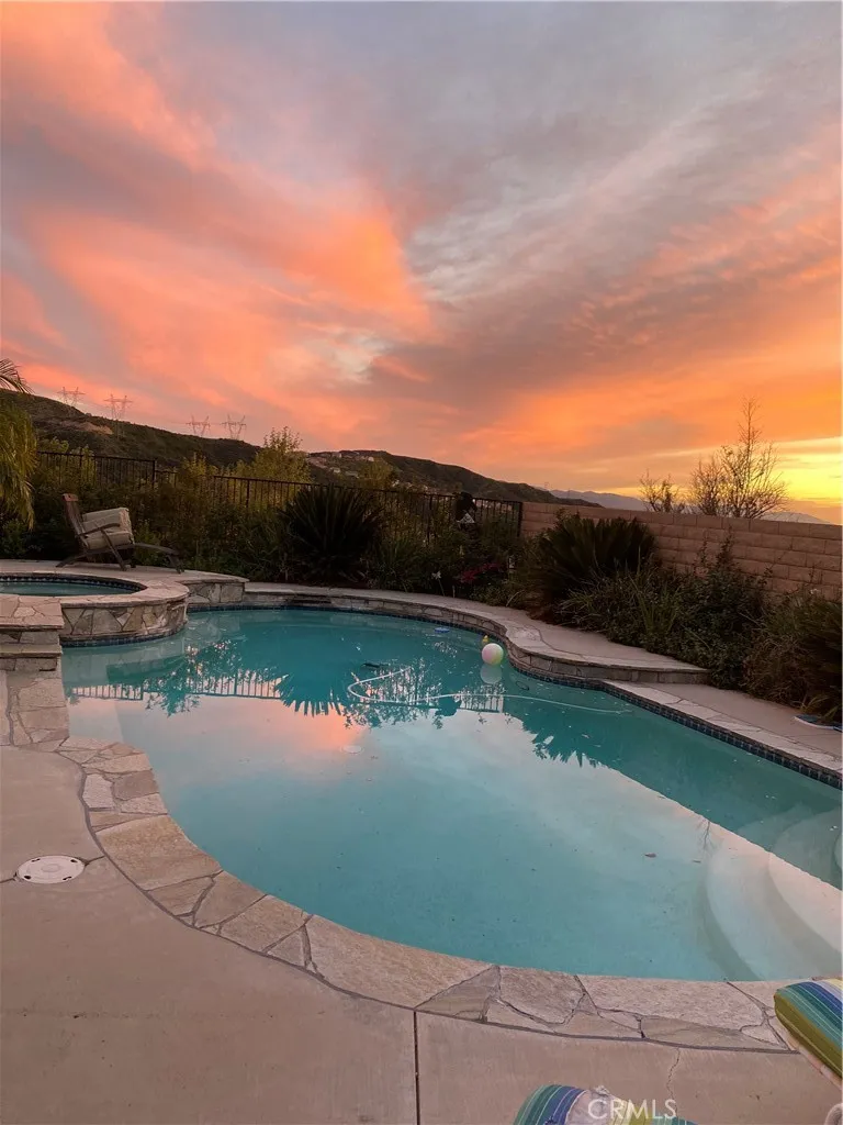backyard sunset