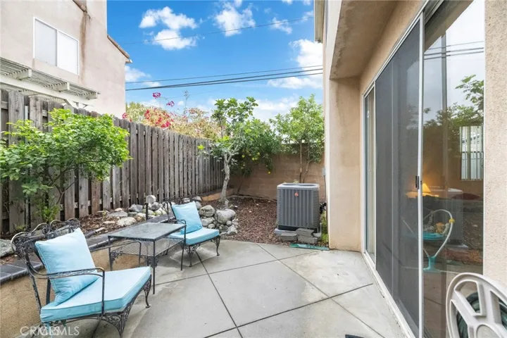 fruit trees, water, and open space