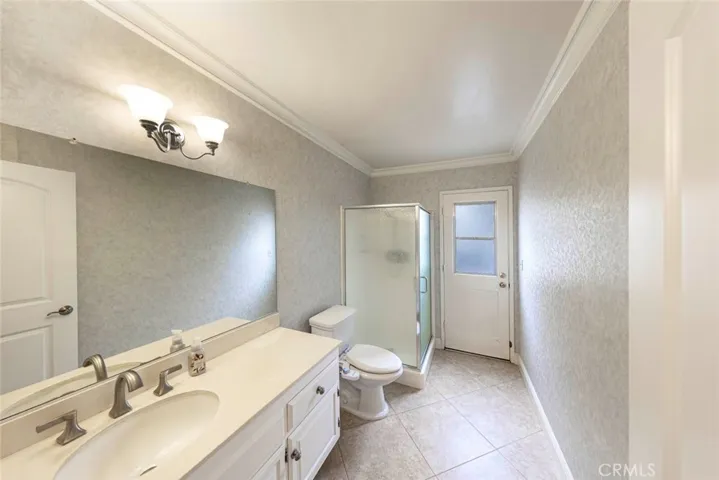 Downstairs Full Bath with exterior access