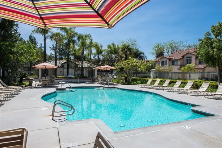 One of two community pools.