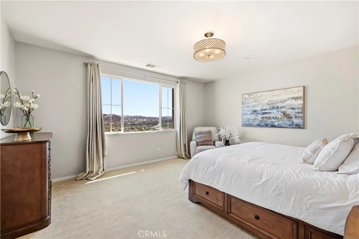 primary bedroom with view
