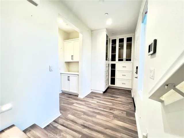 Entry storage cabinets with automatic led lights