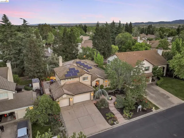 Aerial view of residential area