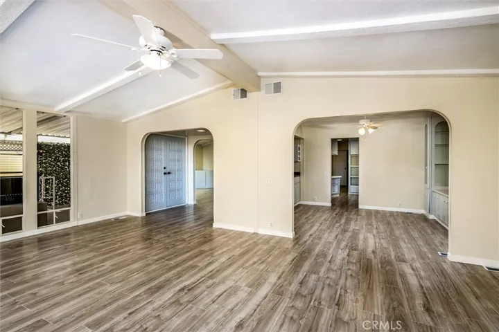 FACING SOUTH FROM THE LIVING ROOM