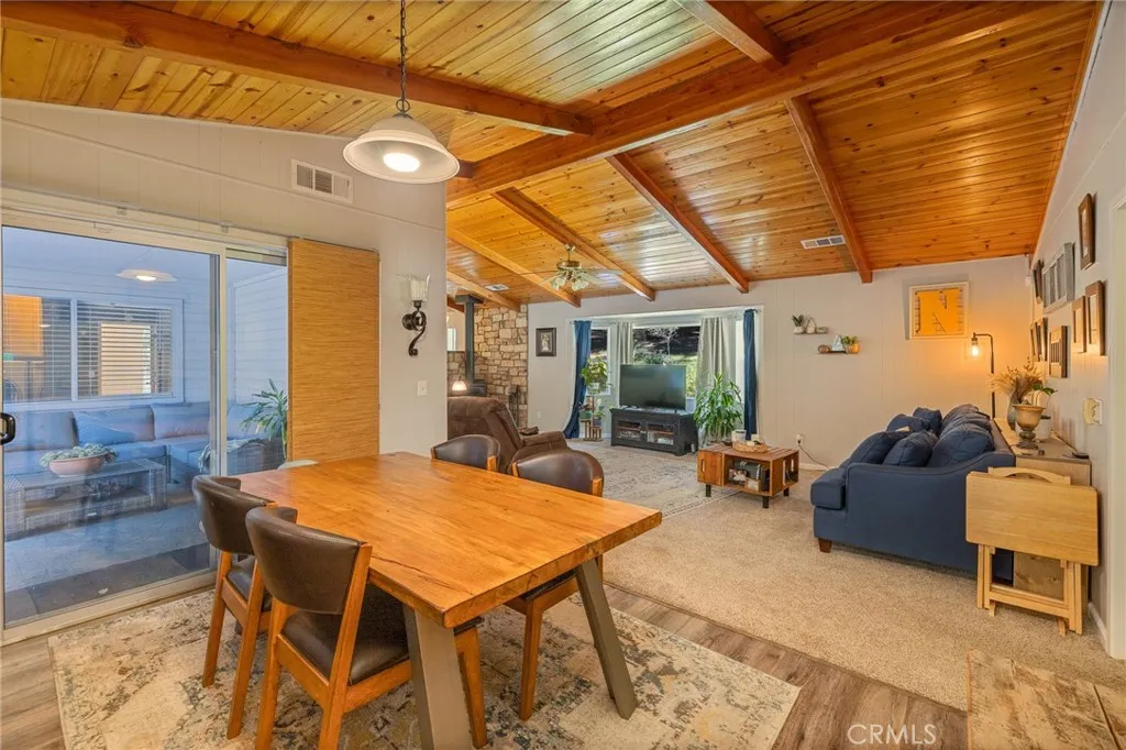 dining area view of exterior deck