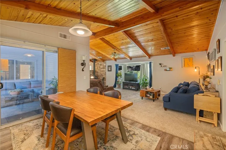 dining area view of exterior deck