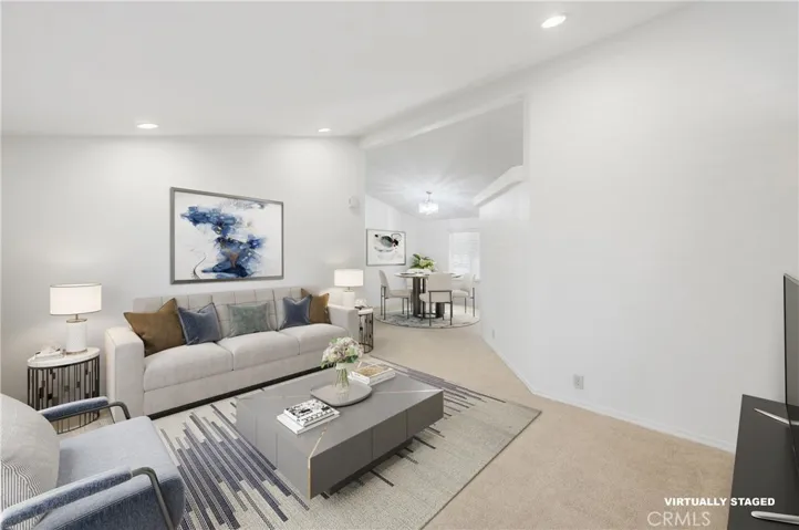 Living Room virtually staged