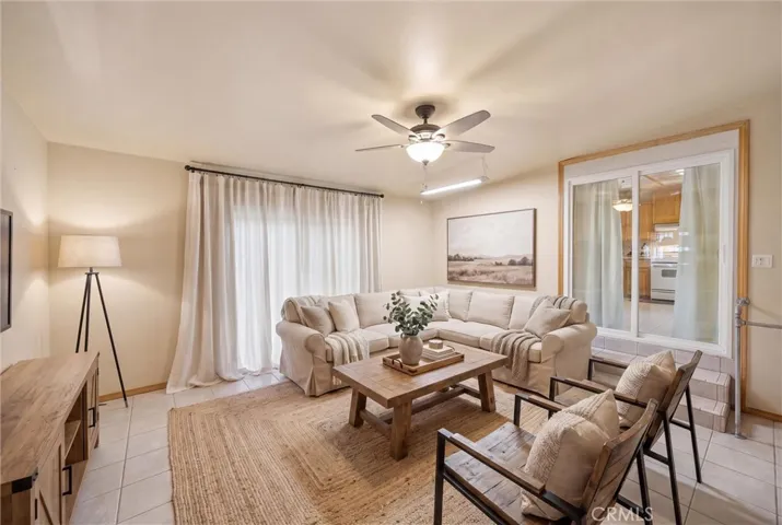 Virtually staged Family Room