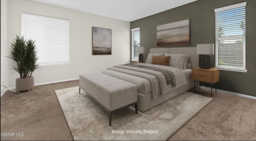 Primary Bedroom Suite Staged