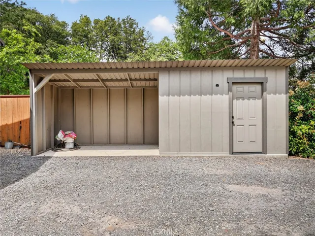 Wood and storage shed