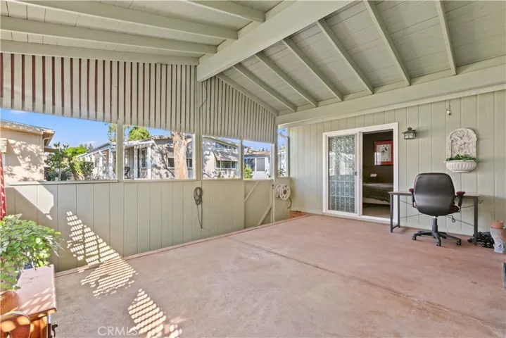 Large covered patio on the Greenbelt