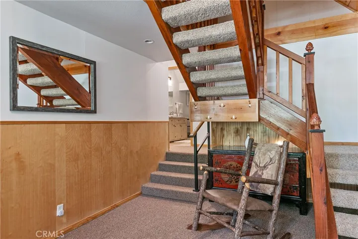 few steps to bedroom and stairs to the Loft