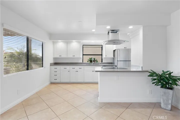 Kitchen open to living room