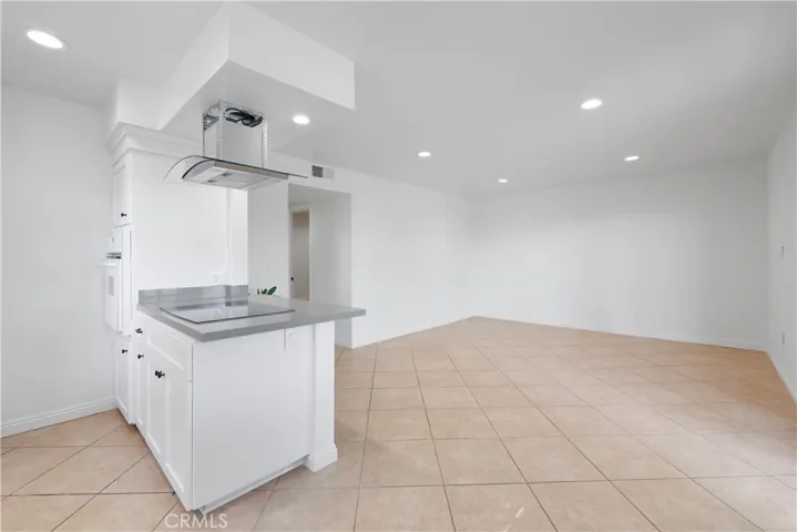 Kitchen open to living room
