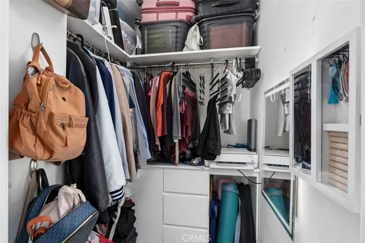 Spacious walk-in closet