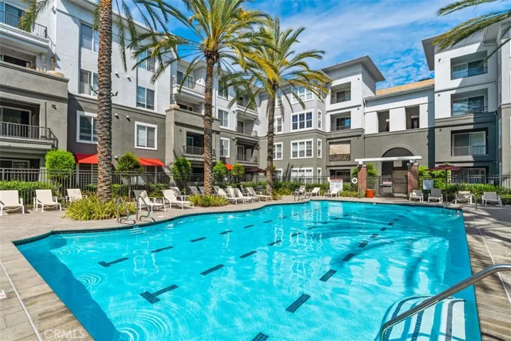 Oversized pool in center courtyard