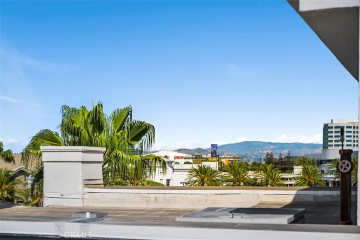 View of OC Vibe/ Honda Center from rooftop parking