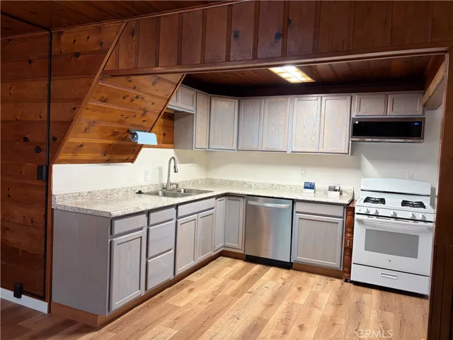 New counter tops, new appliances, new flooring and new cabinets.