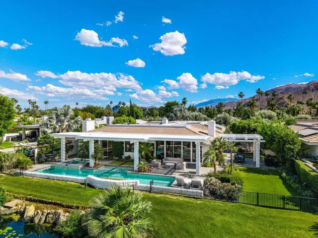 Aerial of backyard