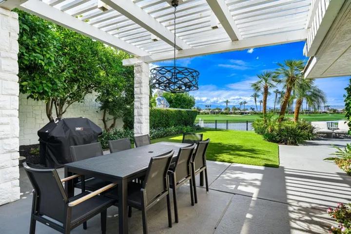 Private eating area with big views
