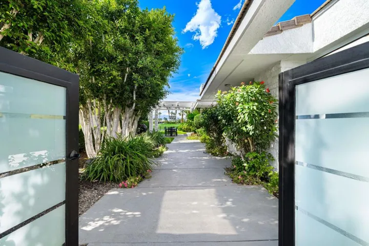 Front gate and walkway