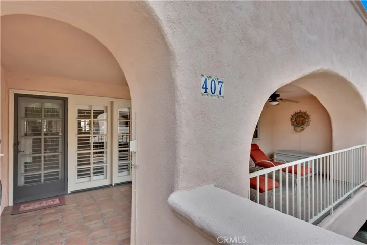 Front door and unit number