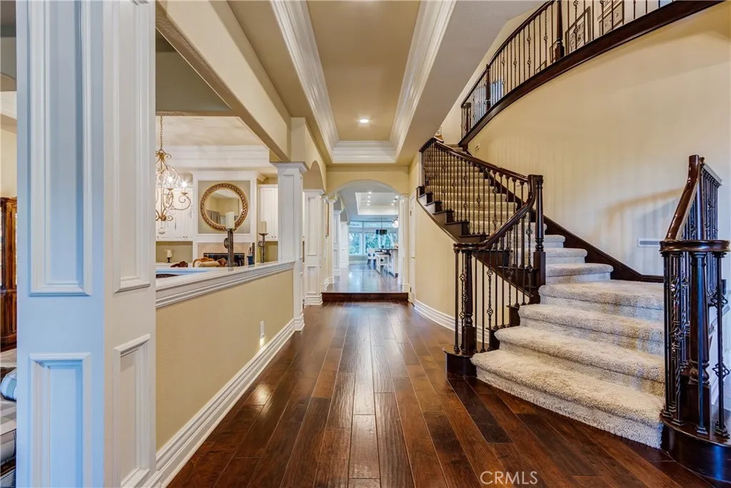 staircase to right of entry