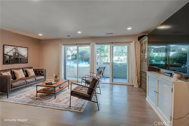 VIRTUAL shot of living area showing virtual furnishings