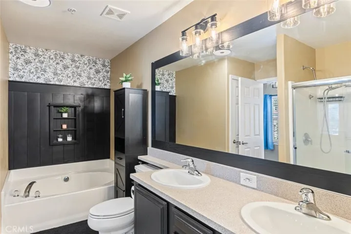 Primary bath with modern features