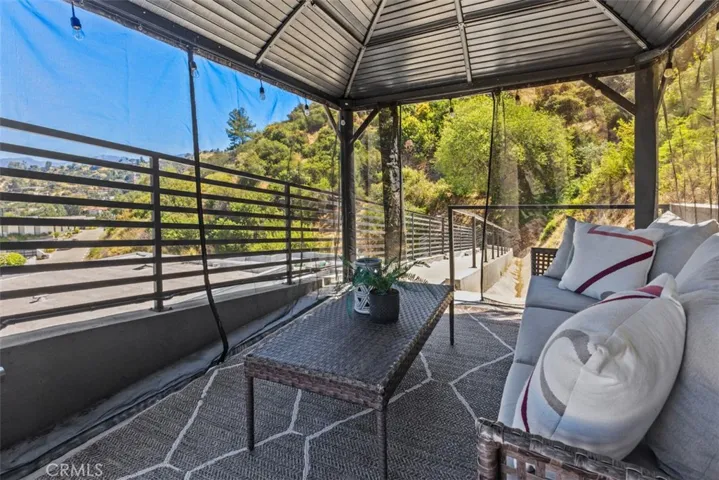 Sheltered lounge and upper viewing deck.