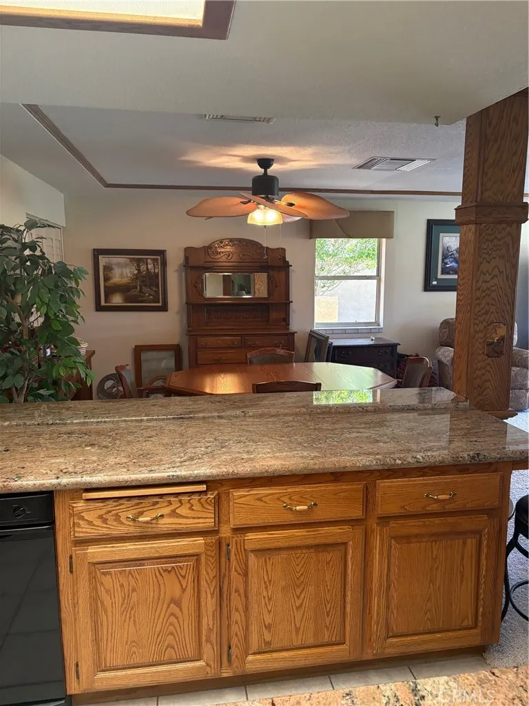Additional counter top with plenty of storage